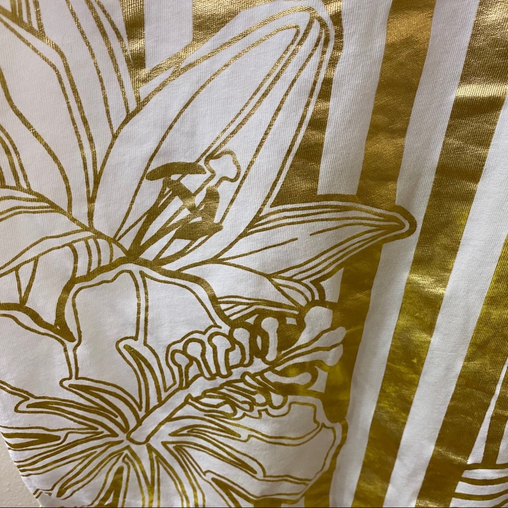 Versace Jeans Floral Striped T-Shirt Sz L - Picture 5 of 9